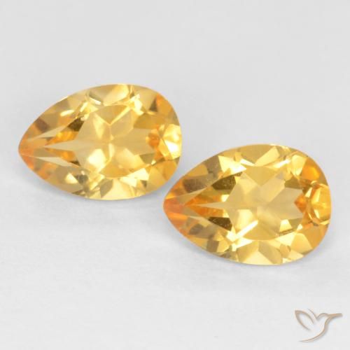 1.34ctw Natural Golden Citrine, Pear Shape, VVS-VS