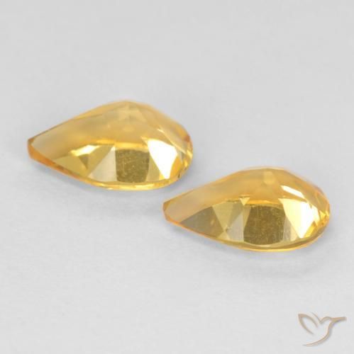 Citrine Gemstones in 7 x 5 mm (calibrated) Size for Sale, Citrine Stones in Medium-Dark Golden Color