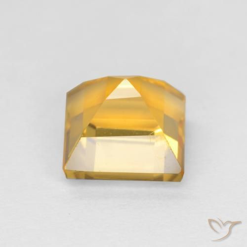 Citrine Gemstone in 7 x 7 mm (calibrated) Size for Sale, Citrine Stone in Bright Gold Color