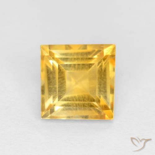 1.19ct Natural Golden Orange Citrine, Square, VS
