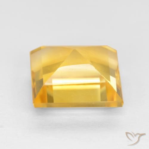 Citrine Gemstone in 9 x 9 mm (calibrated) Size for Sale, Citrine Stone in Medium Gold Color