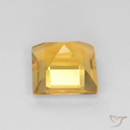 Citrine Gemstone in 7 x 7 mm (calibrated) Size for Sale, Citrine Stone in Medium Golden Color