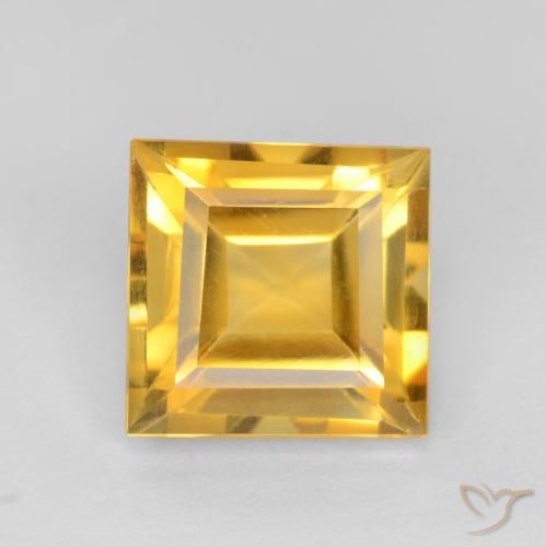 2.36ct Natural Medium Gold Citrine, Square, VS