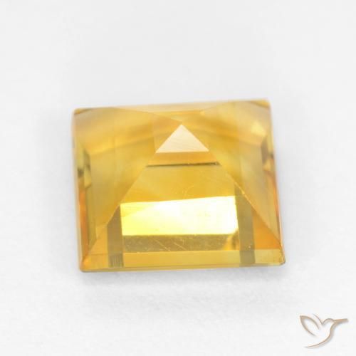 Citrine Gemstone in 7 x 7 mm (calibrated) Size for Sale, Citrine Stone in Golden Orange Color