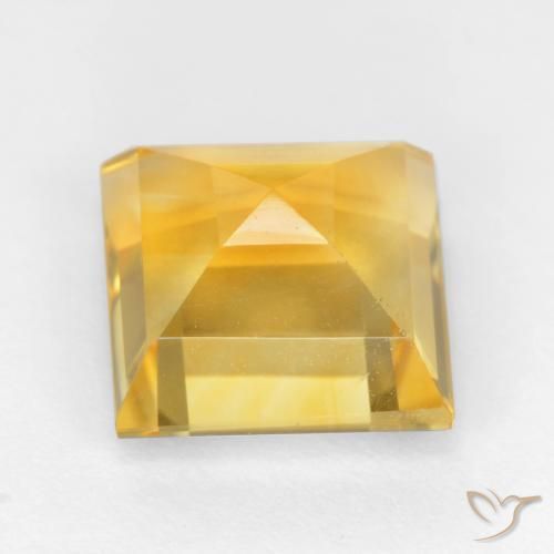 Citrine Gemstone in 9 x 9 mm (calibrated) Size for Sale, Citrine Stone in Golden Color