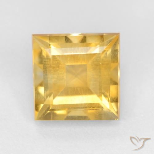 1.42ct Natural Gold Citrine, Square, VS
