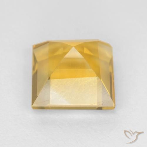 Citrine Gemstone in 6.6 x 6.6 mm Size for Sale, Citrine Stone in Gold Color