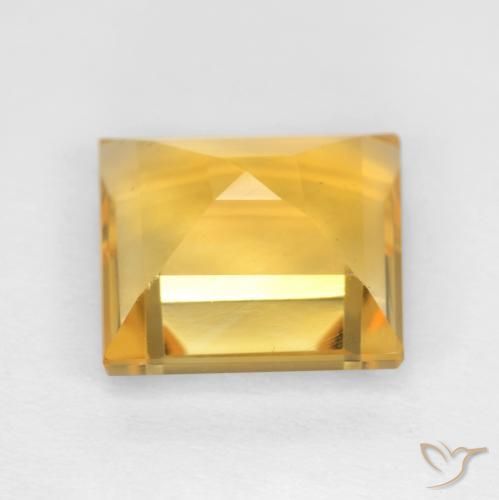 Citrine Gemstone in 8.9 x 8.6 mm Size for Sale, Citrine Stone in Bright Gold Color