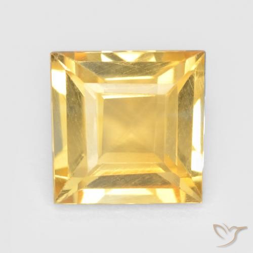 1.36ct Natural Gold Citrine, Square, VS