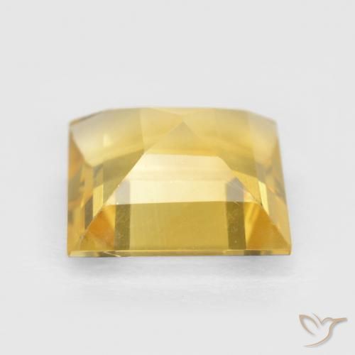 Citrine Gemstone in 7 x 7 mm (calibrated) Size for Sale, Citrine Stone in Gold Color