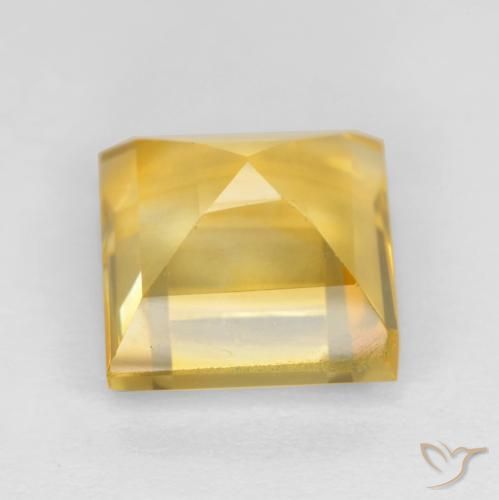 Citrine Gemstone in 9 x 9 mm (calibrated) Size for Sale, Citrine Stone in Medium Golden Color