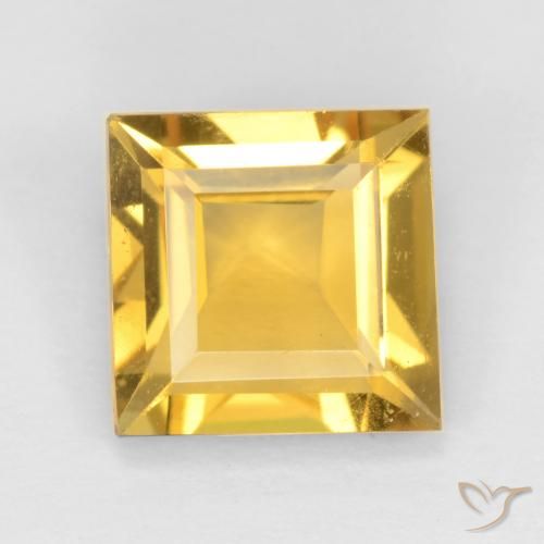 1.51ct Natural Golden Citrine, Square, VS
