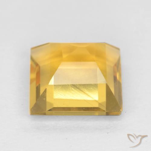 Citrine Gemstone in 7 x 7 mm (calibrated) Size for Sale, Citrine Stone in Golden Color