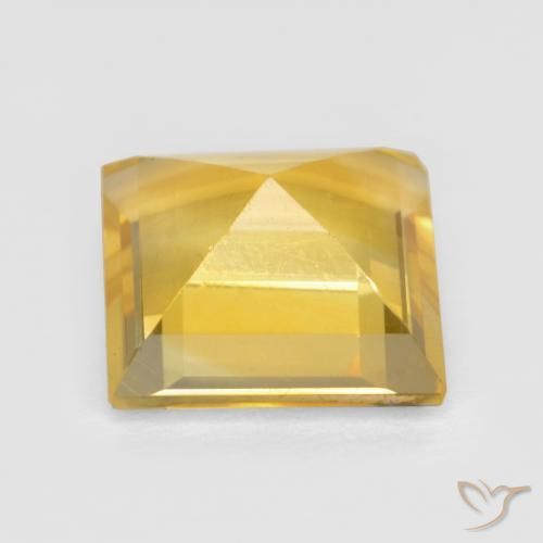 Citrine Gemstone in 9 x 9 mm (calibrated) Size for Sale, Citrine Stone in Golden Color