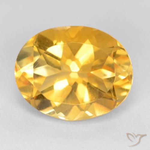 3.65ct Natural Golden Orange Citrine, Oval, VS