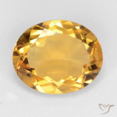 3.07ct Natural Medium-Dark Golden Citrine, Oval, VS