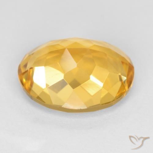 Citrine Gemstone in 11 x 9 mm (calibrated) Size for Sale, Citrine Stone in Medium-Dark Golden Color