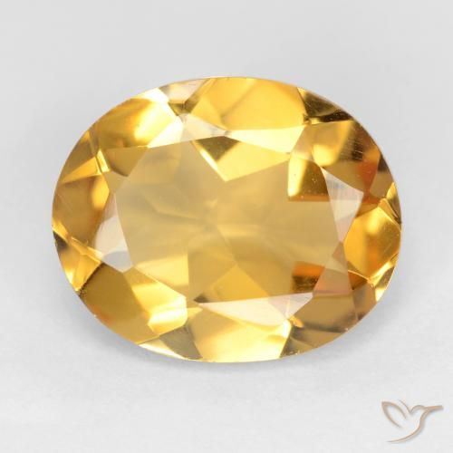 2.97ct Natural Medium-Light Golden Citrine, Oval, VS