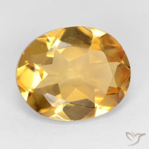 2.97 ct Golden Citrine Stone, Natural Citrine in Oval Facet Shape for Sale