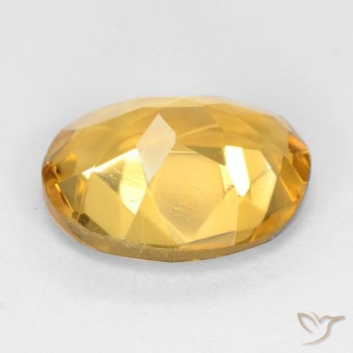 Citrine Gemstone in 11 x 9 mm (calibrated) Size for Sale, Citrine Stone in Medium-Light Golden Color