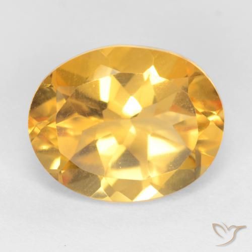 3.28ct Natural Deep Golden Orange Citrine, Oval, VS
