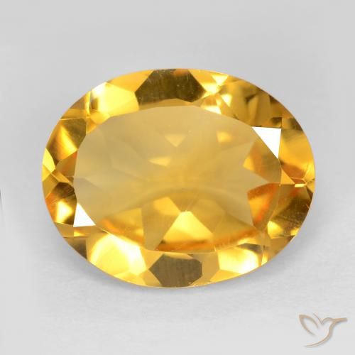 2.96ct Natural Deep Golden Orange Citrine, Oval, VS