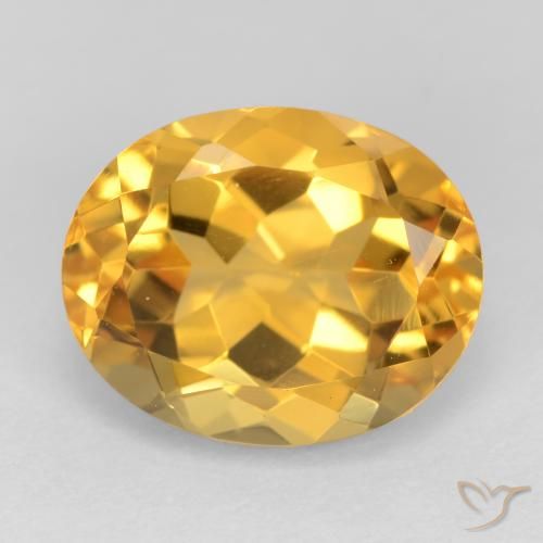 3.71ct Natural Deep Golden Orange Citrine, Oval, VS