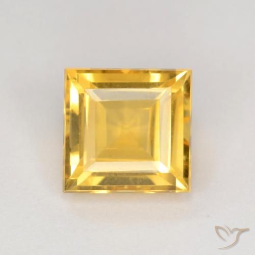 2.56ct Natural Golden Citrine, Square, VS