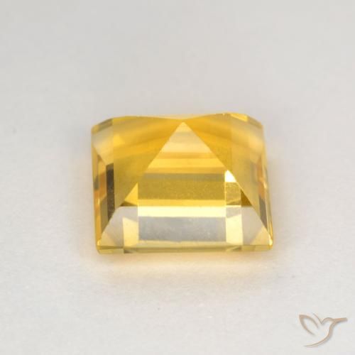 Citrine Gemstone in 8 x 8 mm (calibrated) Size for Sale, Citrine Stone in Golden Color