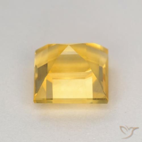 Citrine Gemstone in 7 x 7 mm (calibrated) Size for Sale, Citrine Stone in Medium Gold Color