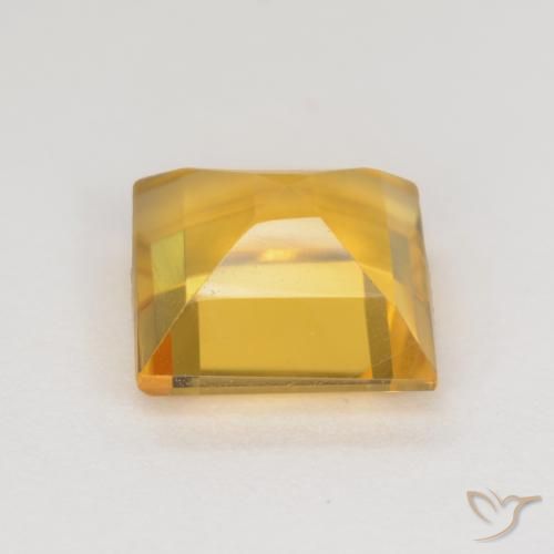 Citrine Gemstone in 9 x 9 mm (calibrated) Size for Sale, Citrine Stone in Golden Orange Color