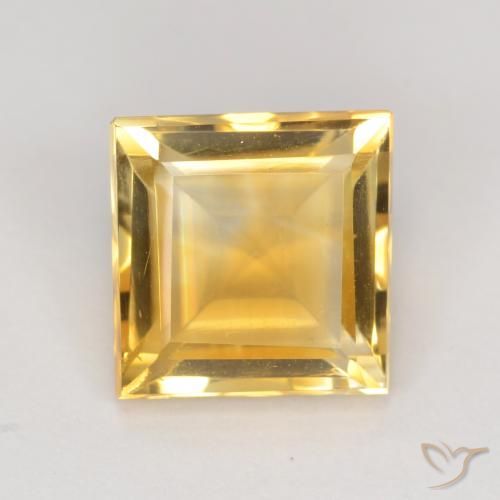 3.10ct Natural Gold Citrine, Square, VS
