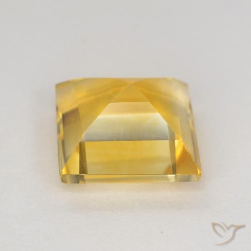 Citrine Gemstone in 9 x 9 mm (calibrated) Size for Sale, Citrine Stone in Gold Color