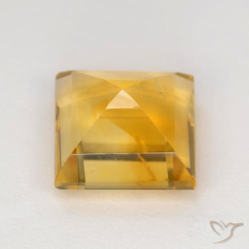 Citrine Gemstone in 9 x 9 mm (calibrated) Size for Sale, Citrine Stone in Golden Color