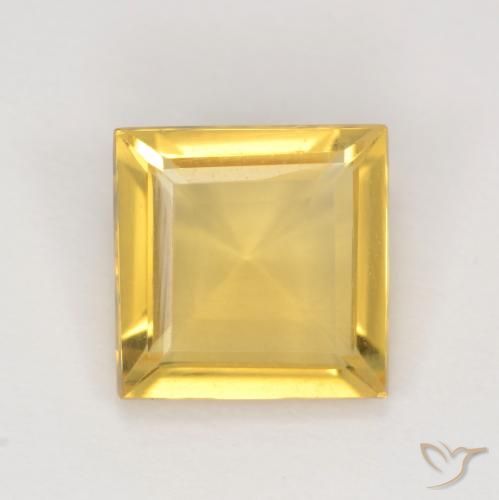 1.87ct Natural Golden Citrine, Square, VVS-VS