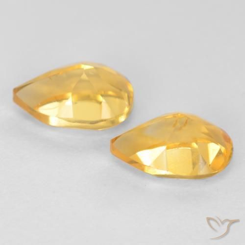Citrine Gemstones in 7 x 5 mm (calibrated) Size for Sale, Citrine Stones in Deep Golden Orange Color