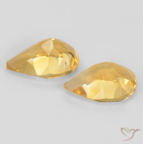 Citrine Gemstones in 7 x 5 mm (calibrated) Size for Sale, Citrine Stones in Gold Color
