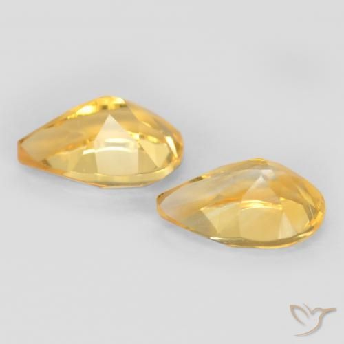 Citrine Gemstones in 7 x 5 mm (calibrated) Size for Sale, Citrine Stones in Gold Color