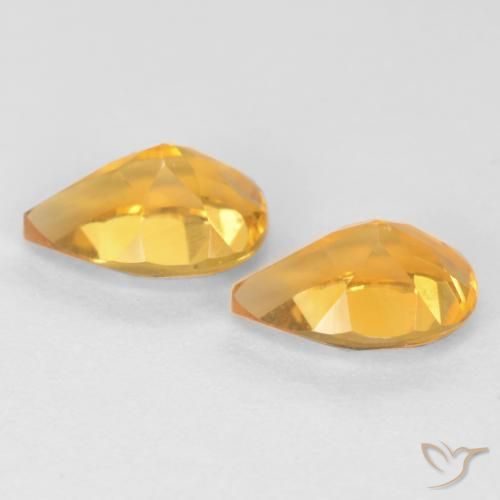 Citrine Gemstones in 7 x 5 mm (calibrated) Size for Sale, Citrine Stones in Orange-Gold Color