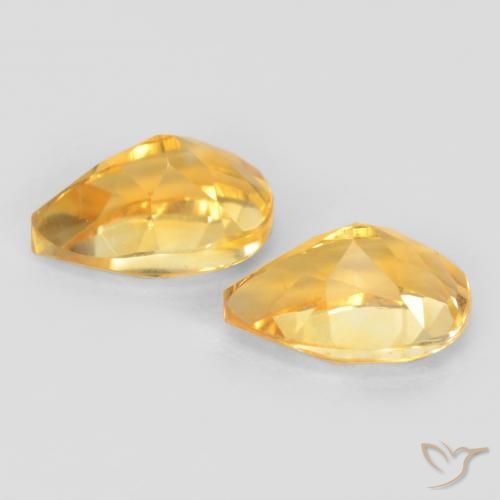 Citrine Gemstones in 7 x 5 mm (calibrated) Size for Sale, Citrine Stones in Medium Gold Color