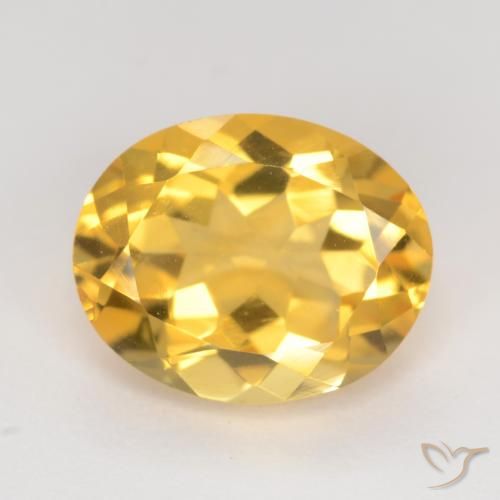 3.32ct Natural Medium Golden Citrine, Oval, VVS-VS