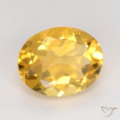 3.32 ct Golden Citrine Stone, Natural Citrine in Oval Facet Shape for Sale