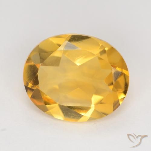 3.04ct Natural Deep Gold Citrine, Oval, VVS-VS