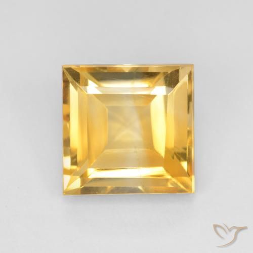 3.11ct Natural Bright Gold Citrine, Square, VS