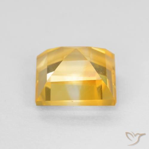Citrine Gemstone in 9 x 9 mm (calibrated) Size for Sale, Citrine Stone in Bright Gold Color