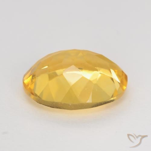 Citrine Gemstone in 11 x 9 mm (calibrated) Size for Sale, Citrine Stone in Medium Gold Color