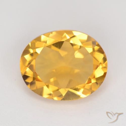 3.06ct Natural Golden Orange Citrine, Oval, VVS-VS