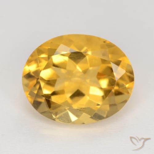 3.28ct Natural Medium Gold Citrine, Oval, VS