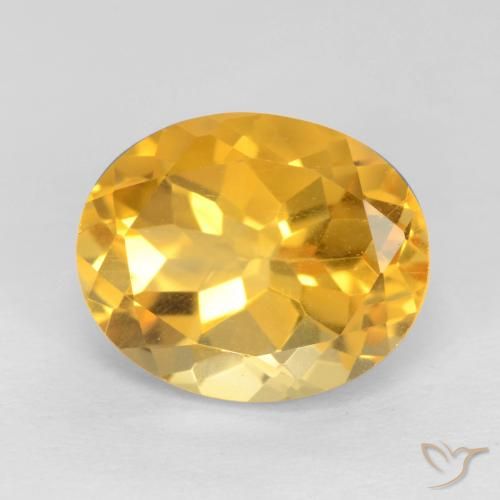 3.66ct Natural Bright Gold Citrine, Oval, VS