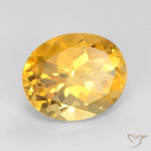 3.66 ct Golden Citrine Stone, Natural Citrine in Oval Facet Shape for Sale